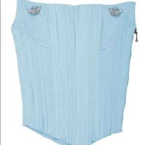 Boys Lie Baby Blue Corset Top